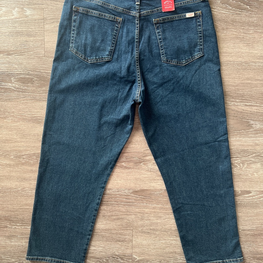 NWT Levi Strauss Signature High Rise Straight Jeans Size 16 W33 Comfort Stretch - Picture 10 of 12